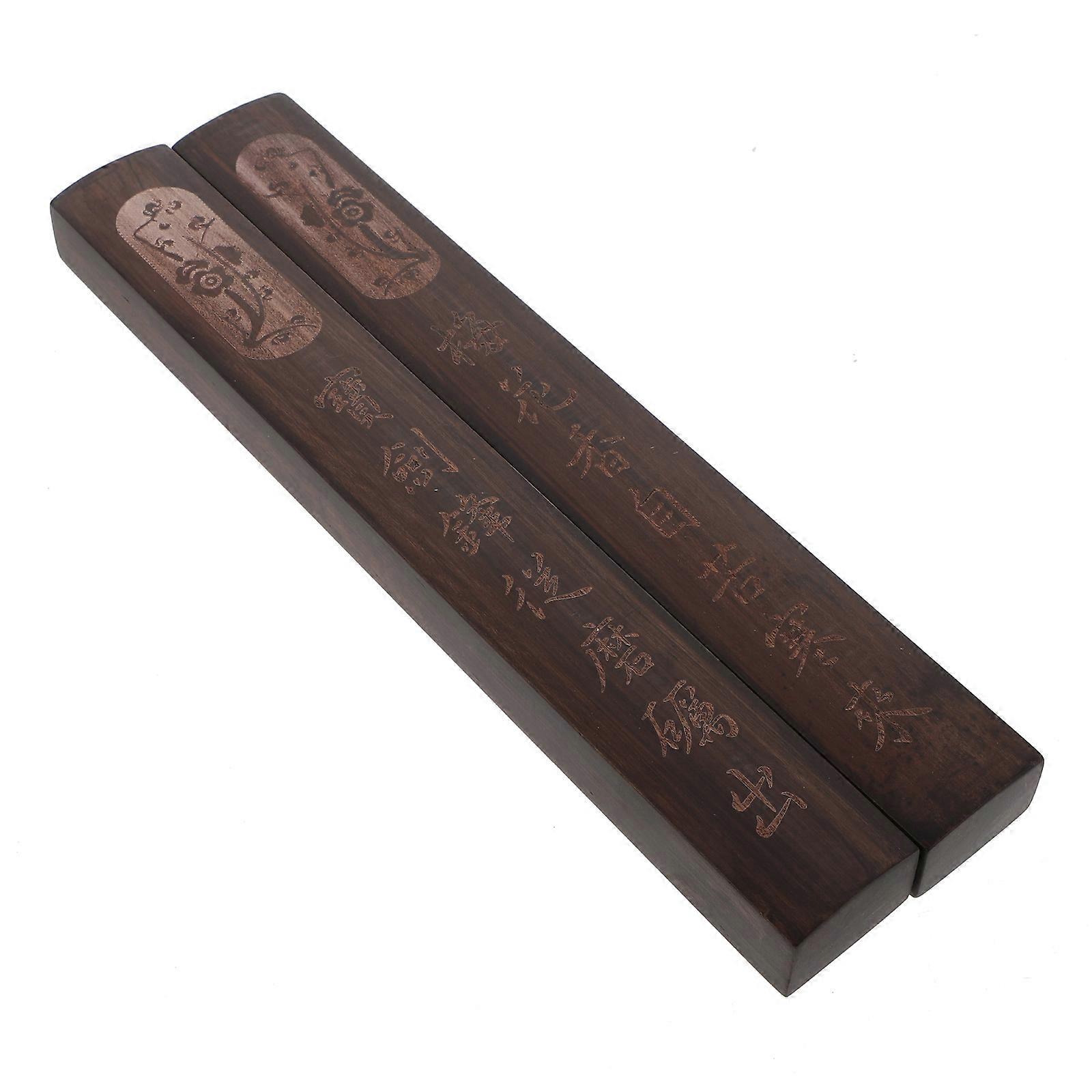 Calligraphy Paperweights for Practical Use 4Pcs Black Wood