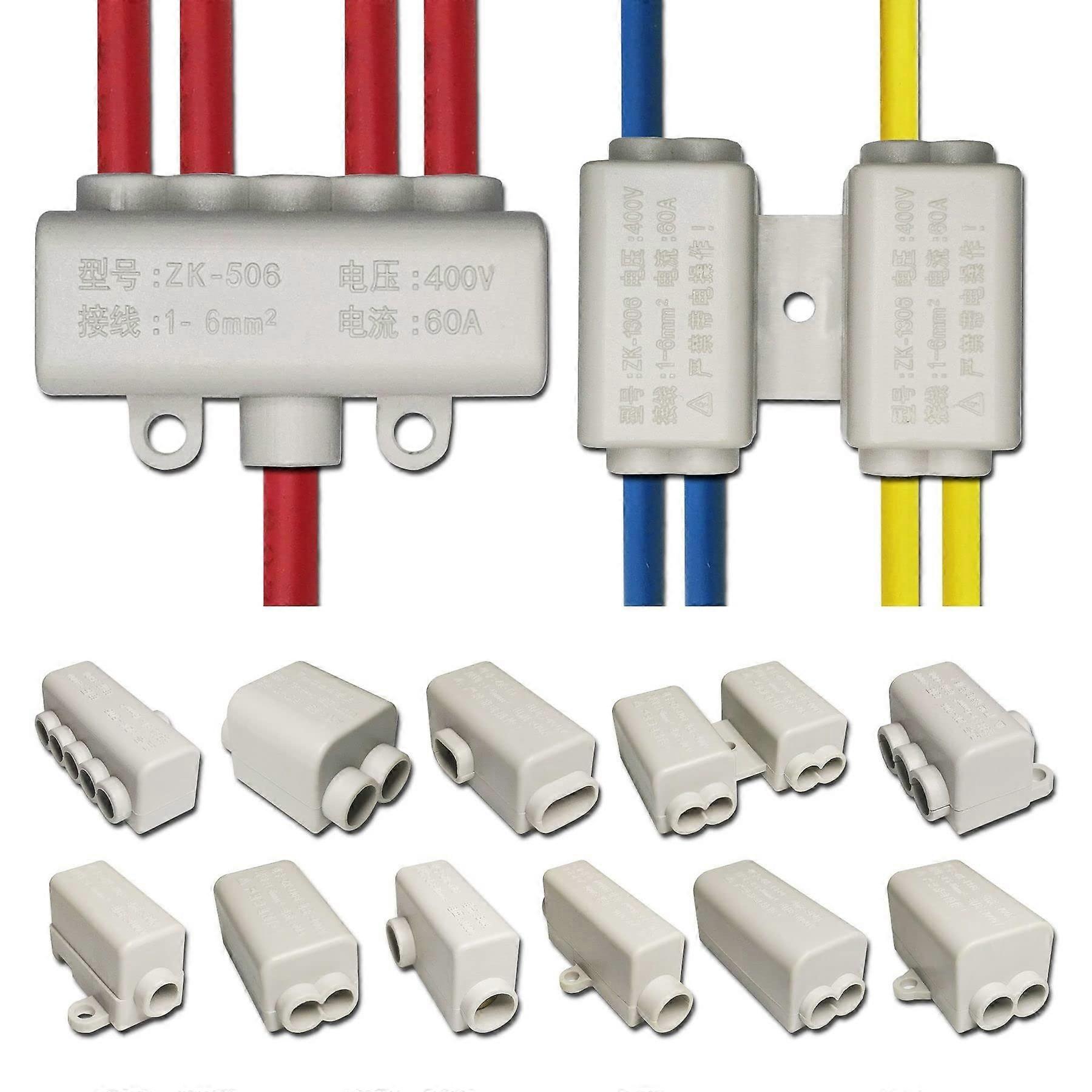 High Power Splitter Quick Wire Connector Terminal Block Junction Box ZK-1306 Compatible with ZK-306/506/1106/1116/1216/1306