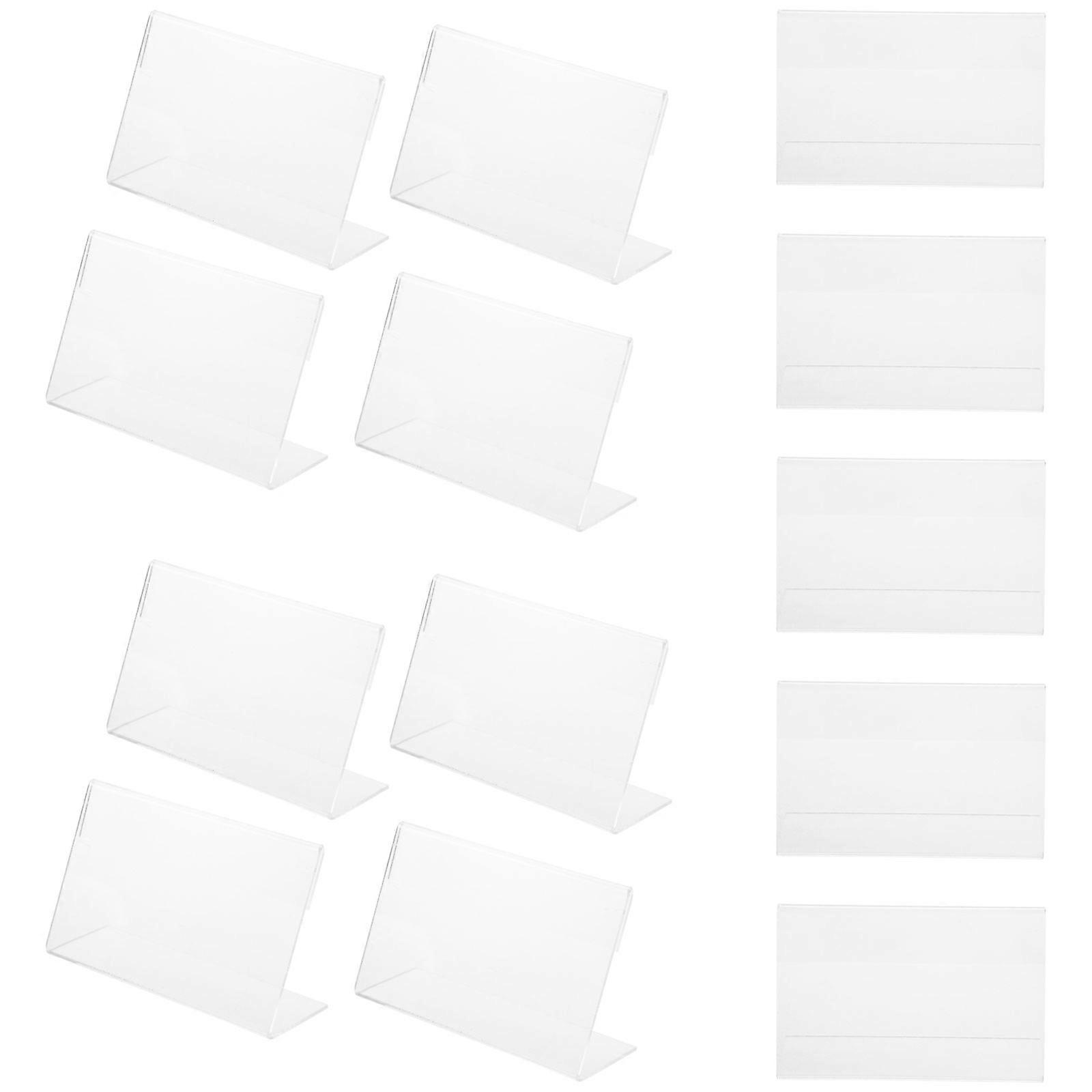 Transparent Acrylic Label Display Stand for Display Use with 80Pcs L Shape Holders