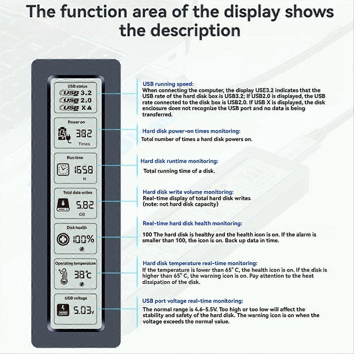 M.2 SSD SATA Enclosure USB3.2 Gen2 Type C 10Gbps SSD Case M.2 SATA Enclosure Disk Box Tool Free SSD