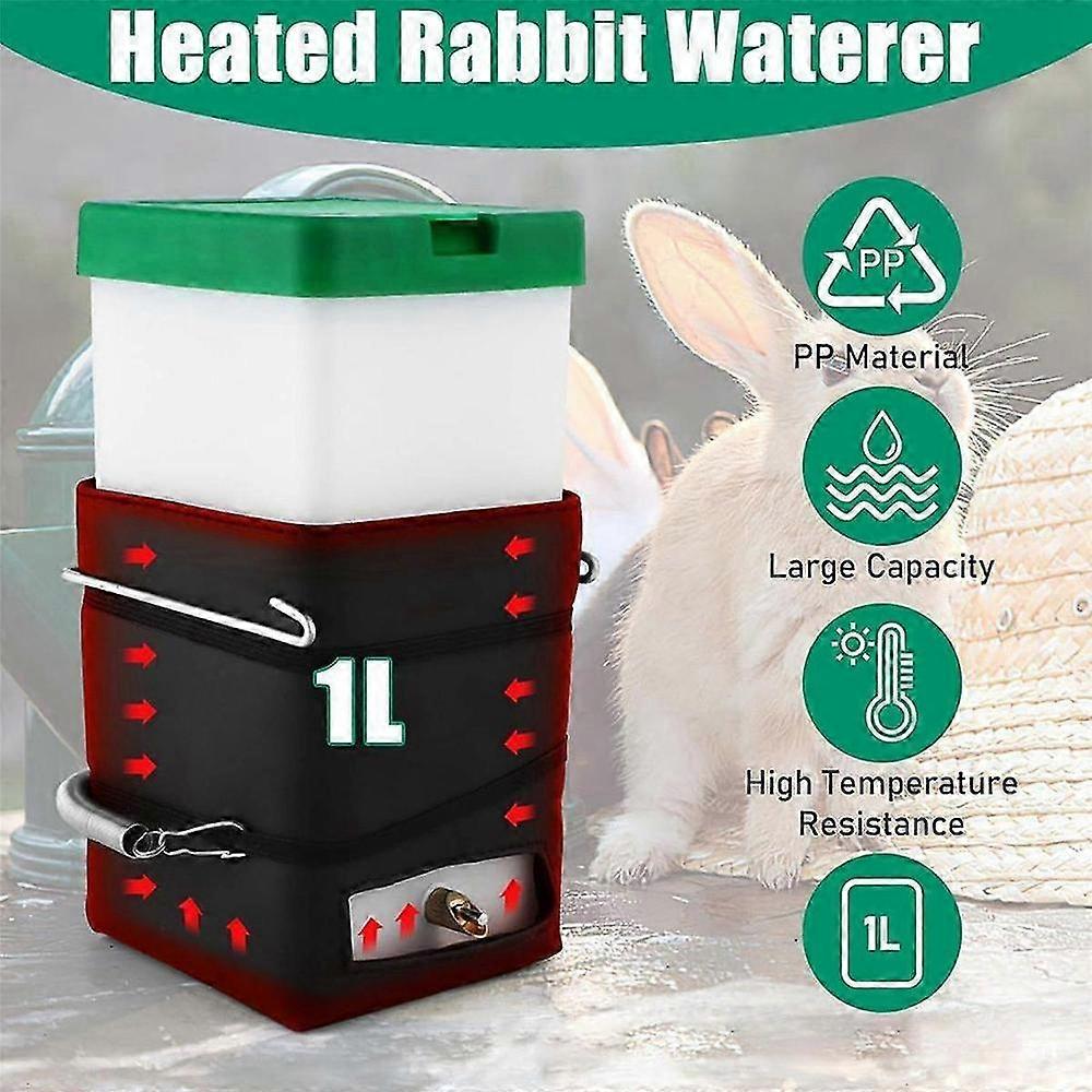 32 Oz Temperature Controlled Heated Water Bottle for Small Pets