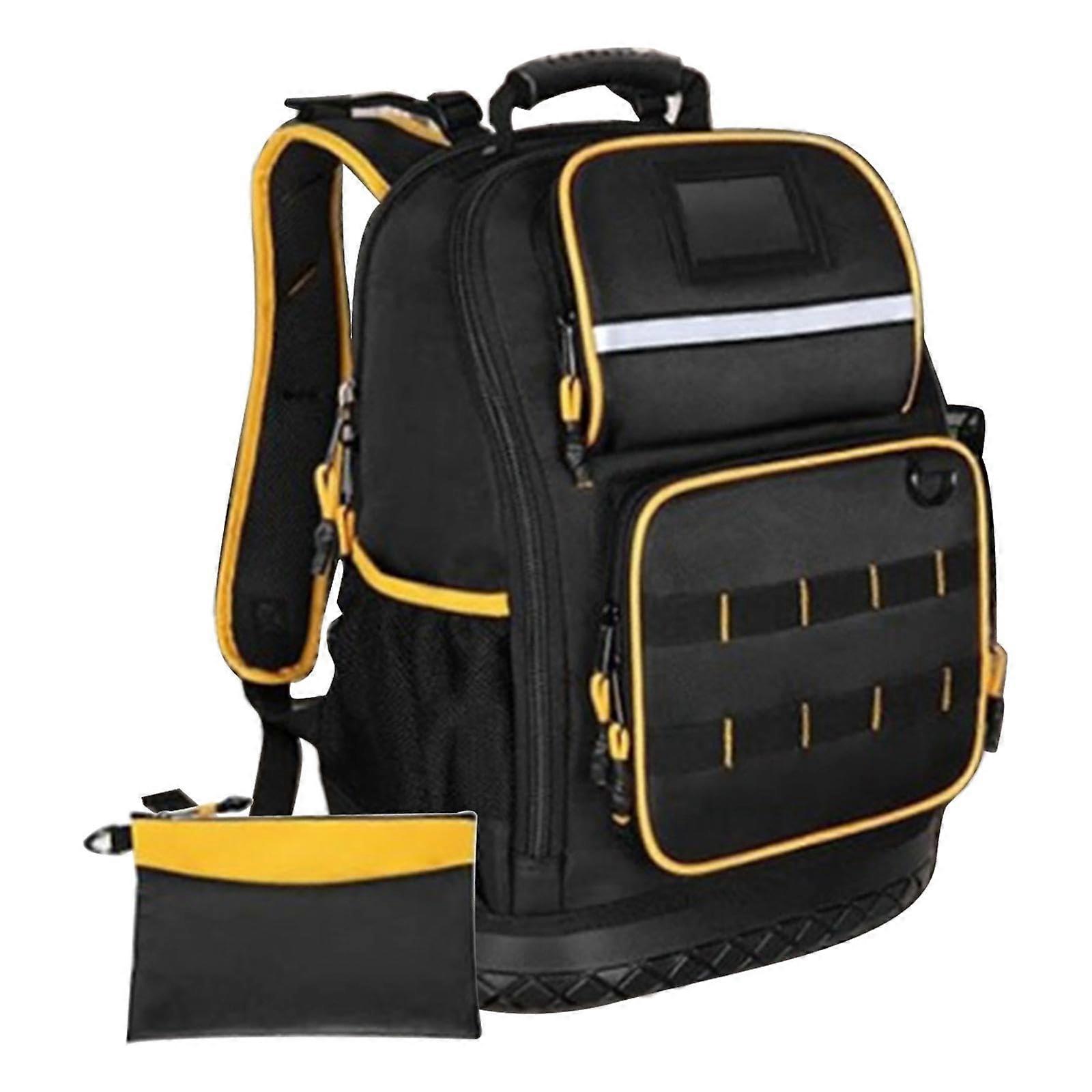 Heavy Duty Tool Backpack with Multiple Pockets for Industrial Construction and Electricians