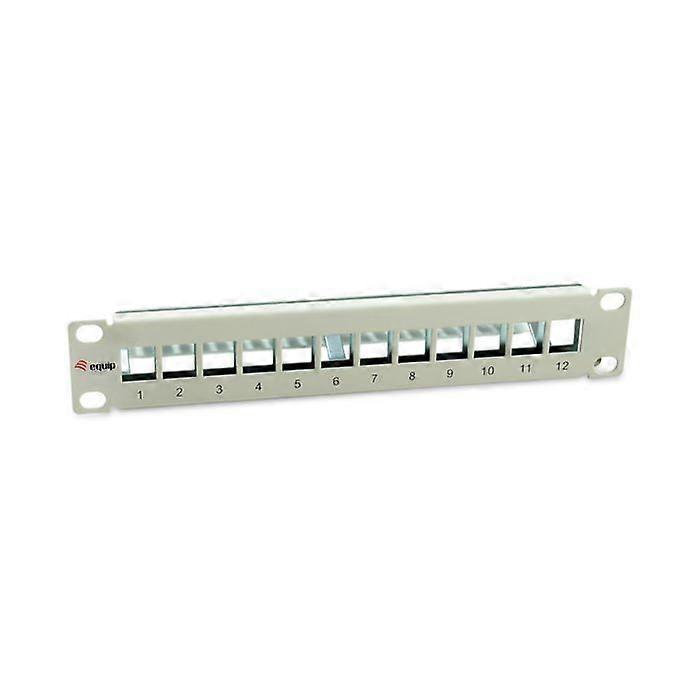 Patchpanel - Equip - 769330 - 12 Ports - Geschirmt - Hellgrau