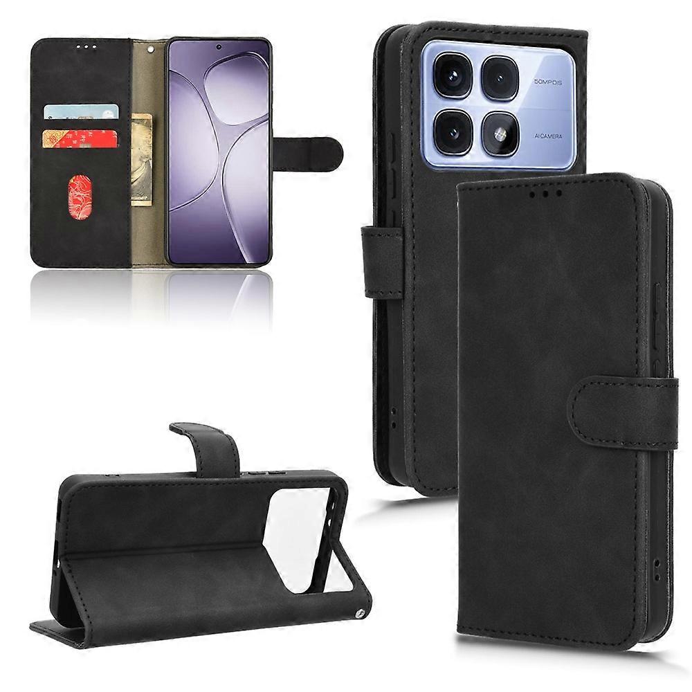 Skin Feel Magnetic Flip Leather Phone Case
