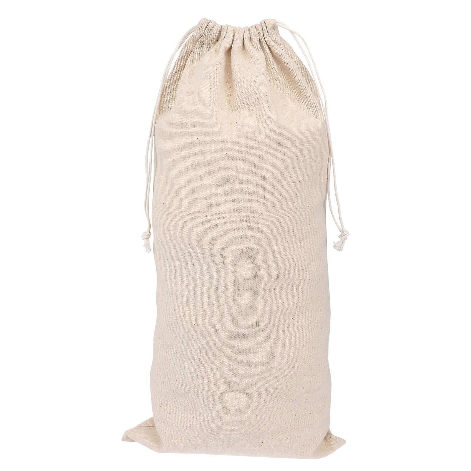 Cotton Bread Storage Pouch Reusable Drawstring Bag for Storage Use