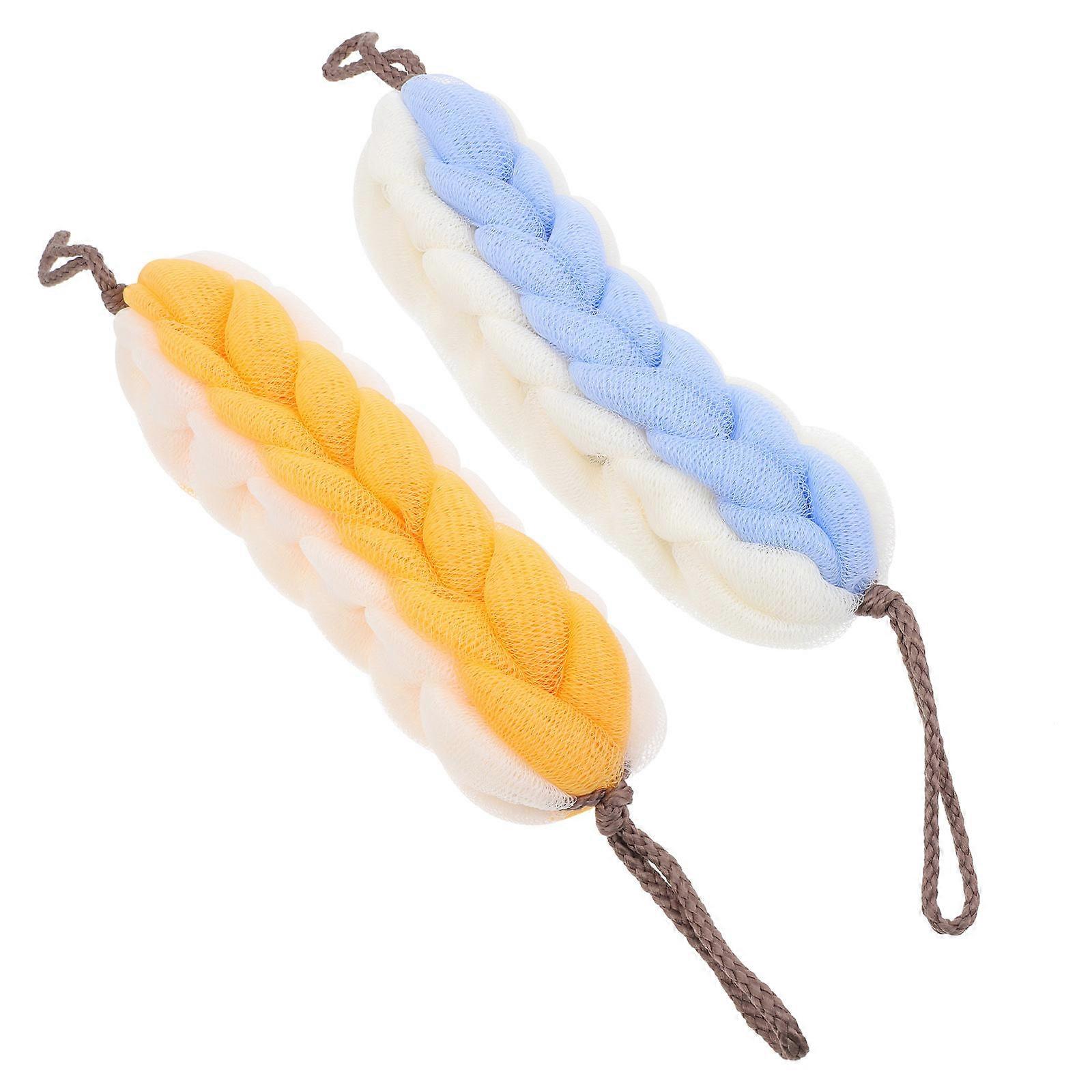 Bath Towel Long Bathing Towel for Showering Scrubbing 2Pcs Assorted Color