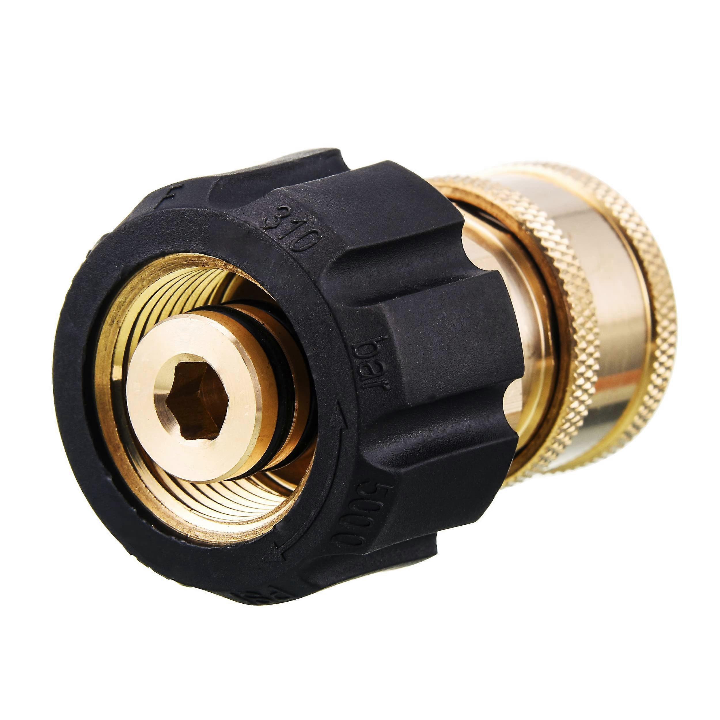 Pressure Washer Adapter M22 14mm to 3/8 Inch Quick Connect Socket 5000 PSI  Temp Resistant