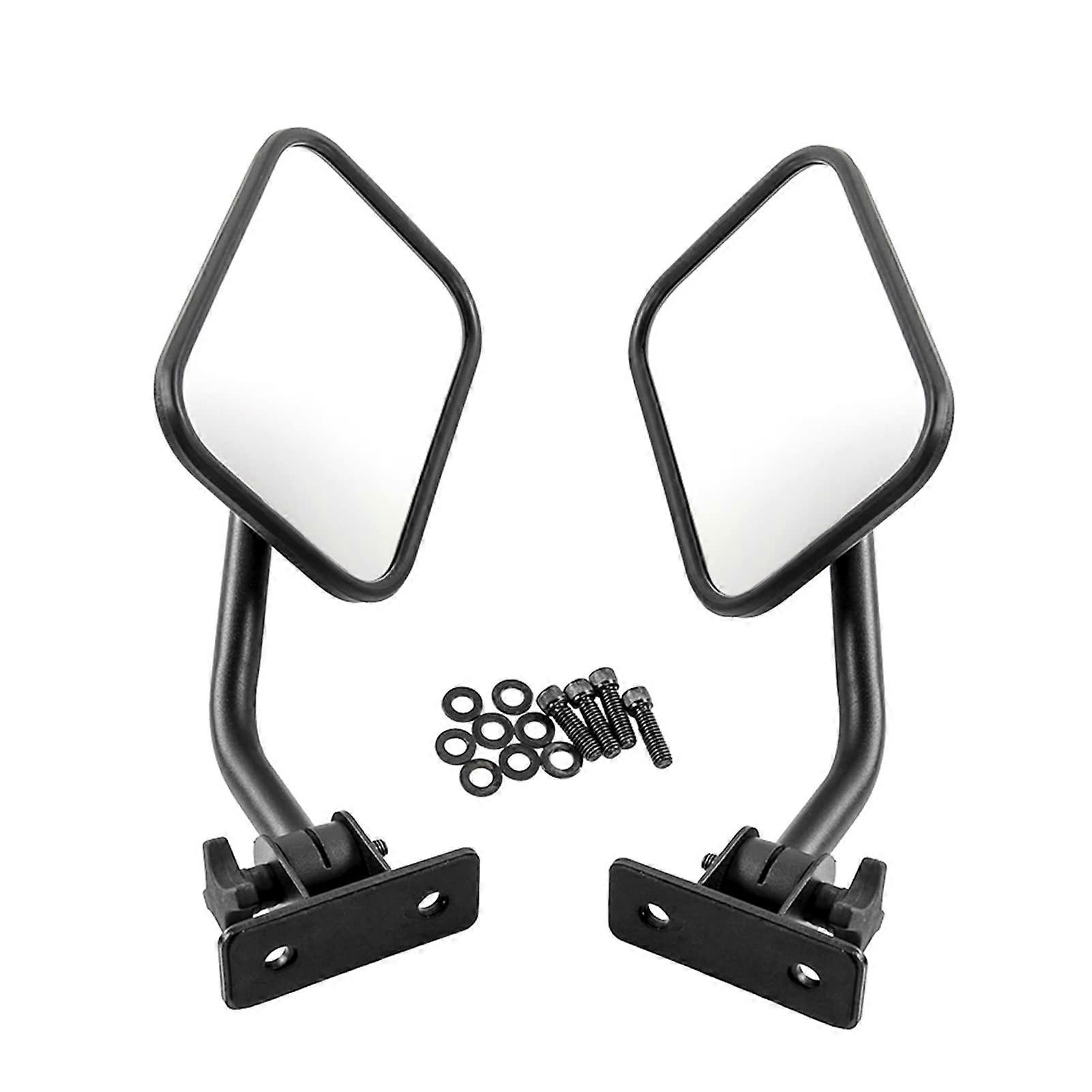 Clarity Adjustable Rectangular Off Road Side Mirrors for 97+ 4x4 Truck with Mounting Bracket