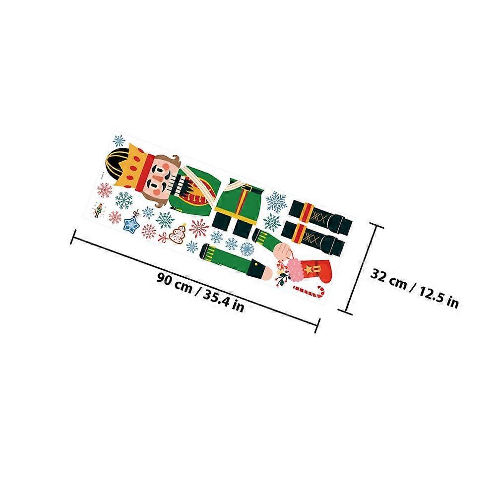 Nutcracker Decor Christmas Party Nutcracker Xmas Nutcracker Shape Window Fridge Assorted Color Pvc Diy 1sheet