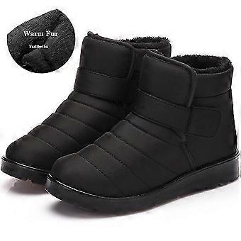 Men Winter Snow Boots Male Fur Ankle Boots Men Shoes Warm Plush Men Outdoor Work Shoes Unisex Waterproof Winter Boots Plus Size