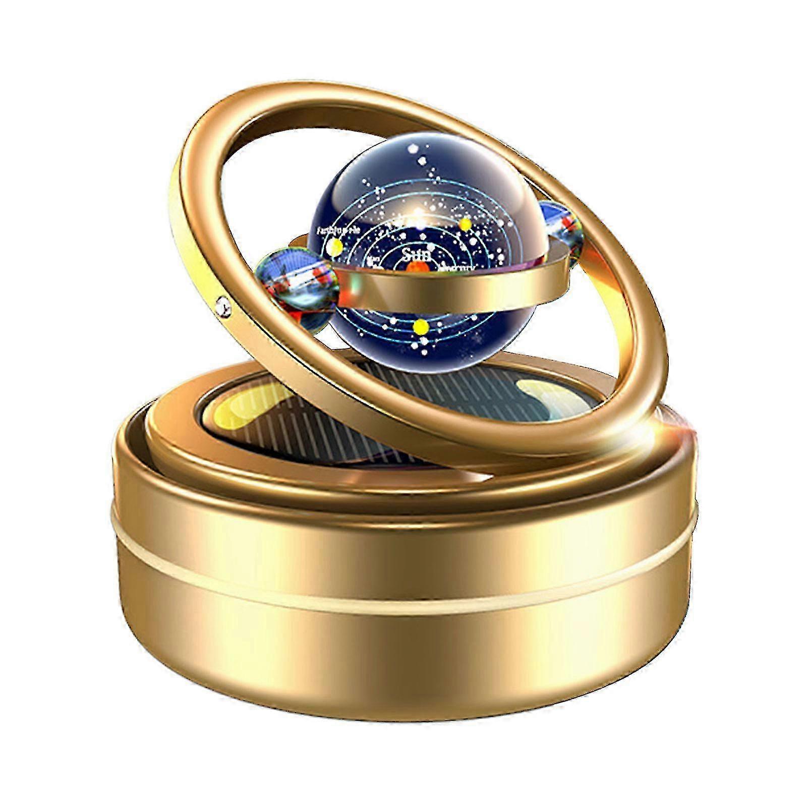 Car Perfume Diffuser Rotating Solar Air Freshener Double-ring Interior Decor 25-26