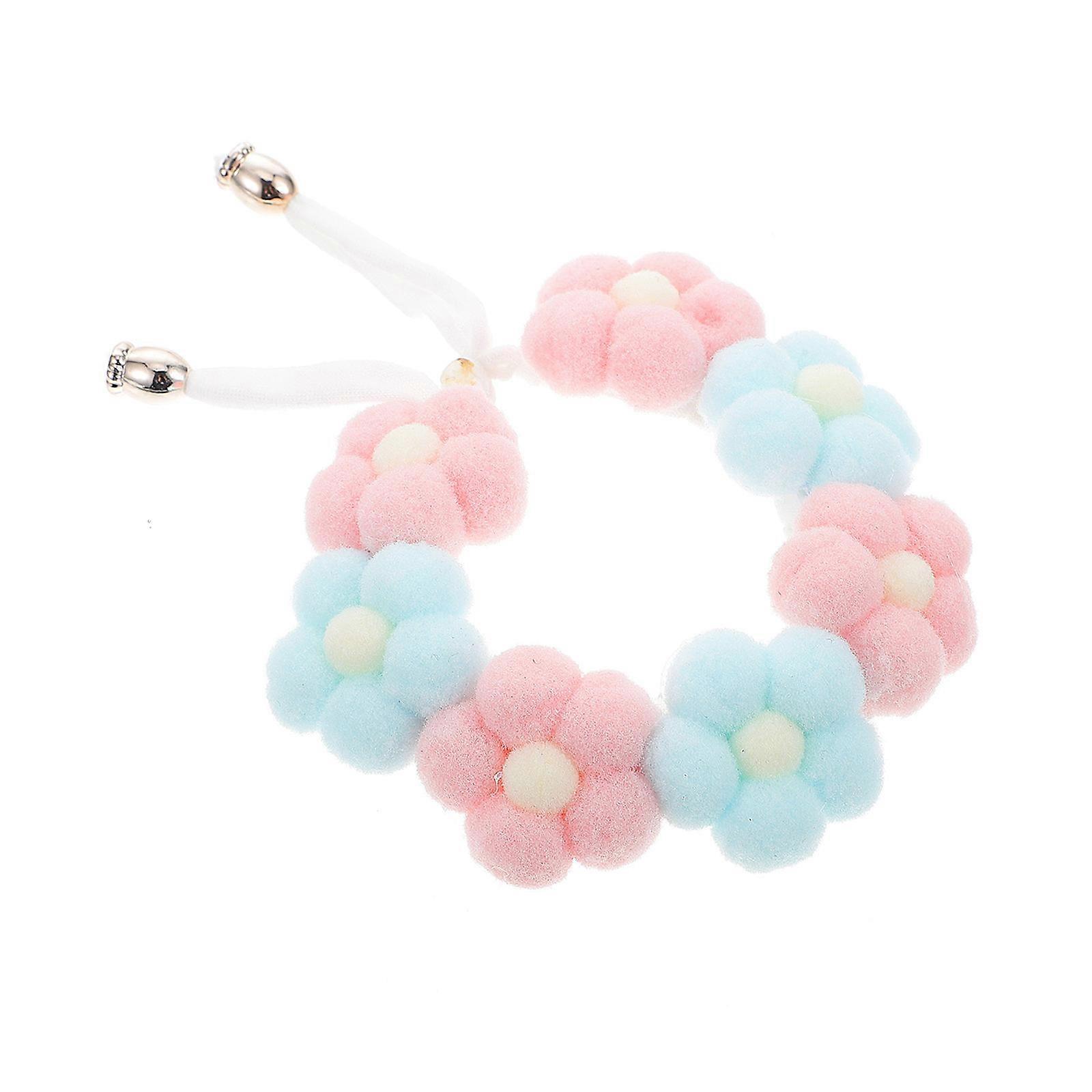 Hand Knitted Pet Collar for Pet Use Attractive Flower Shape