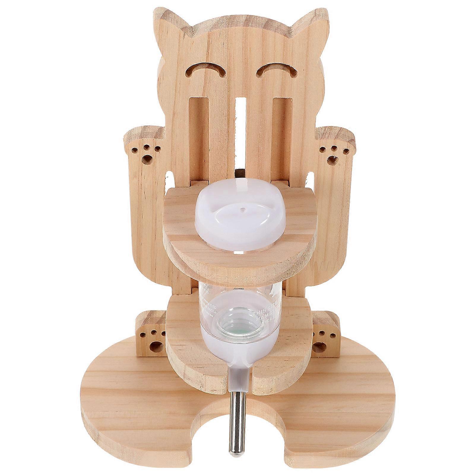 Khaki Hamster Waterer Household Bottle Convenient Feeder 2Sets