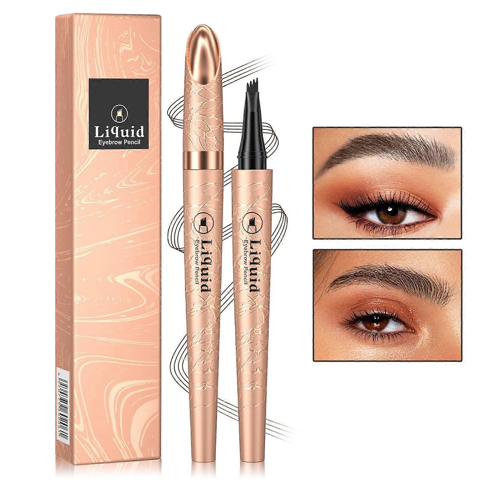 Waterproof Microblading Eyebrow Pencil Dark Brown with MicroFork Tip for LongLasting Natural Look