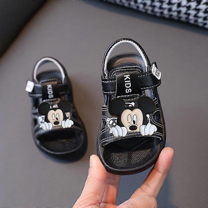 Disney Mickey Mouse Summer New childrens Beach Shoes Girls Baby Non Slip Soft Sole Toddler Shoes Boys Sandals Beach Shoes