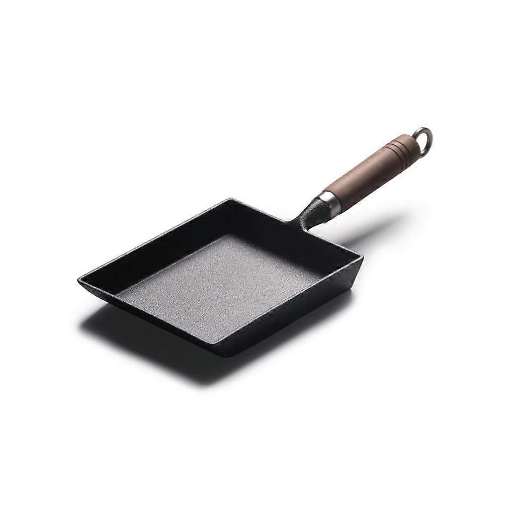 Tamagoyaki Pan Cast Iron Nonstick Rectangular Japanese Omelette Pan with Fast Even Heating