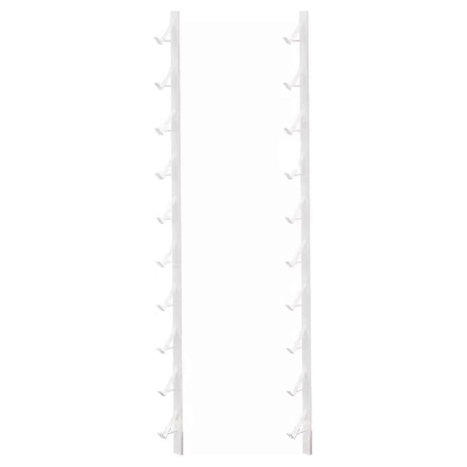 Tile Display Rack, WallMounted 10 Tier SpaceSaving Metal Stand for Floor Tile Samples, White