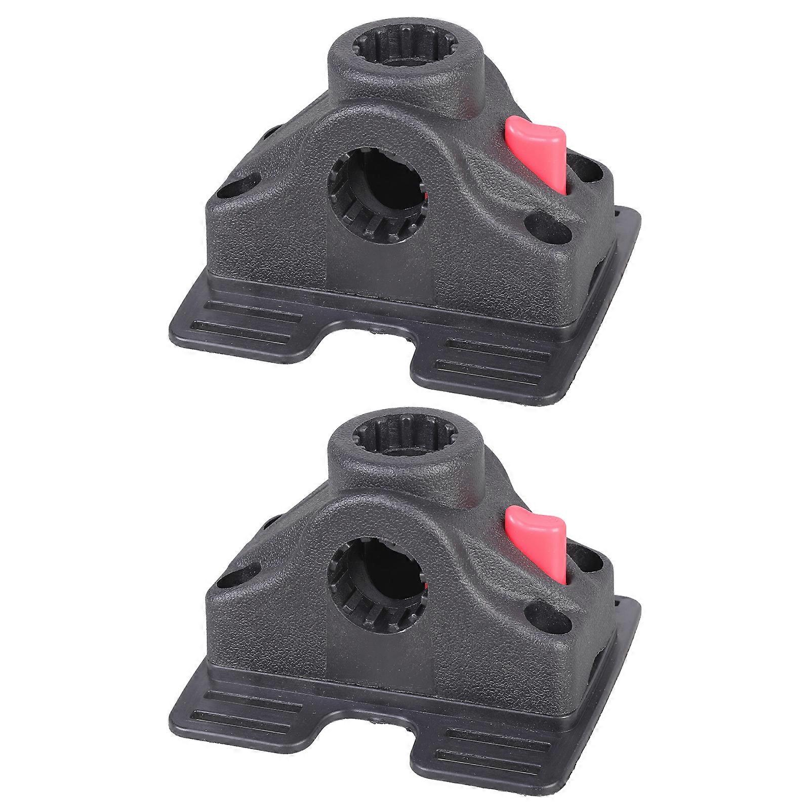 360 Rotating Plastic Fishing Rod Holder Fix Poles Mount Base Replacement Secure Lock Deck Mounting Bracket Enduring Multicolor