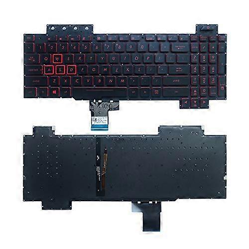 Laptop Keyboard Replacement Backlit Red Font US Layout for ASUS ROG FX504 FX505 FX705 Models