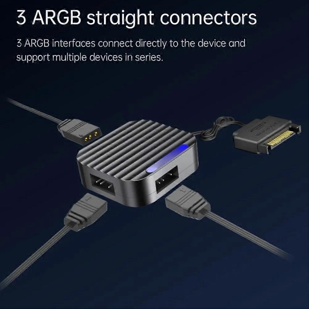 ARGB Controller for CPU Case Fan and LED Light Radiator with Remote Control A