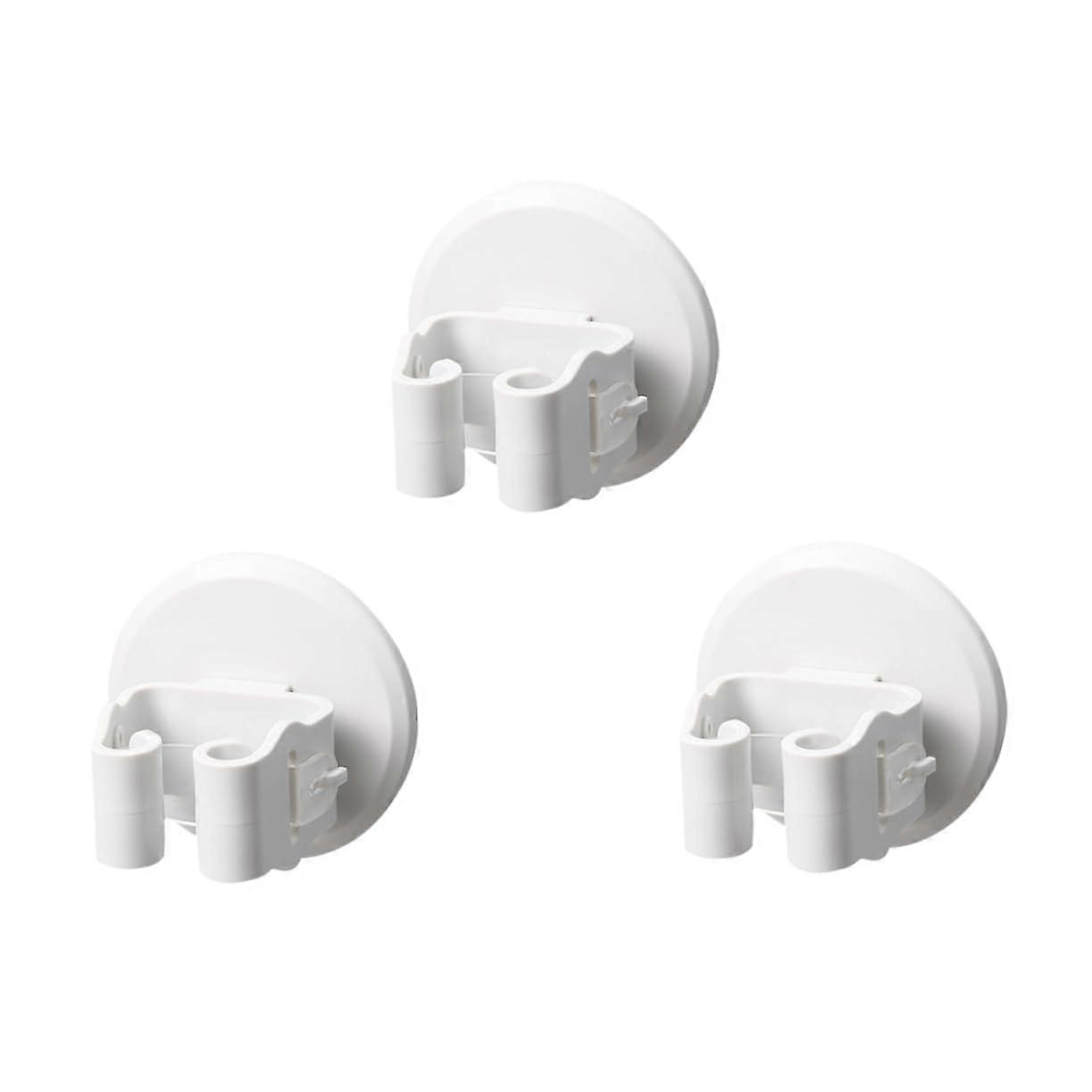 3pcs NoDrill Wall Mounted Mop and Broom Holder with MultiHook SpaceSaving Storage for Kitchen Bathroom