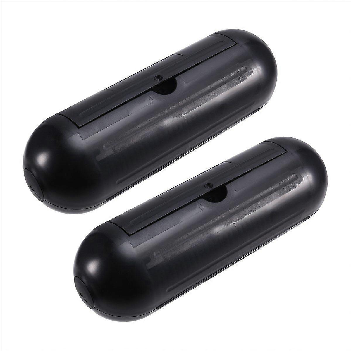 2PCS Extension cable Plug Connection Protective Cover Black