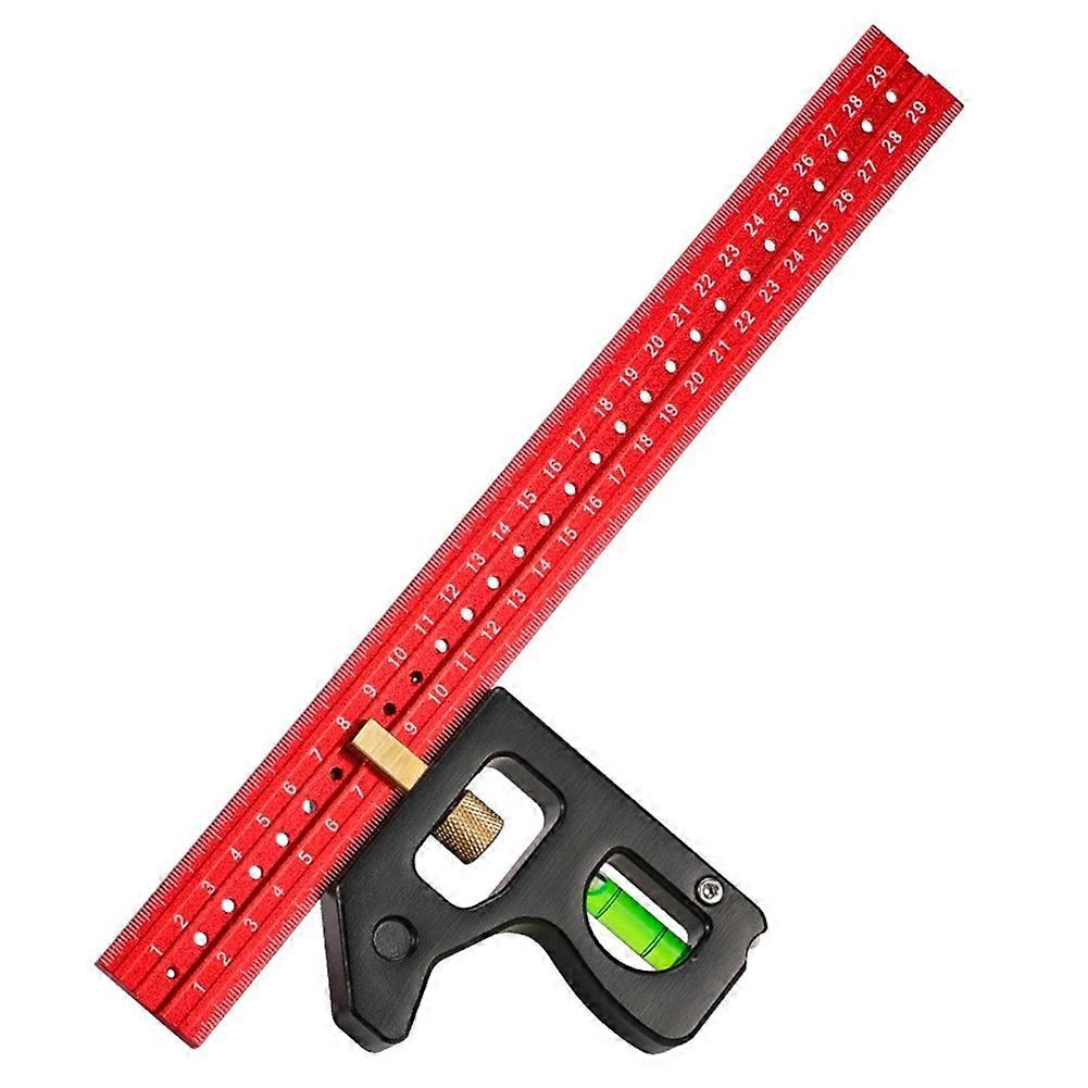 Square Right Angle Ruler Woodwork Protractor Engineers Carpenter Straightedge Multi Combination Measuring Tools 300mm