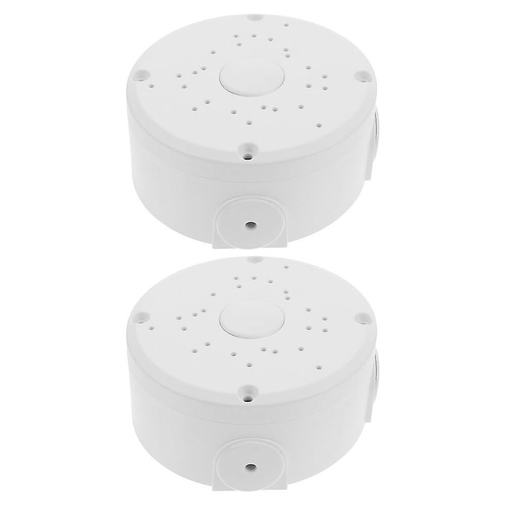 2PCS Weatherproof Outdoor Security Camera Mount with Junction Box, Wall Bracket for CCTV Systems