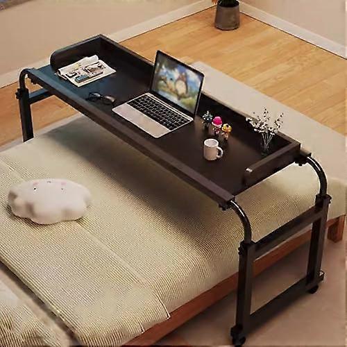 Overbed Table Adjustable Bed Desk with Wheels, Height Adjustable Rolling Tray for Home Office