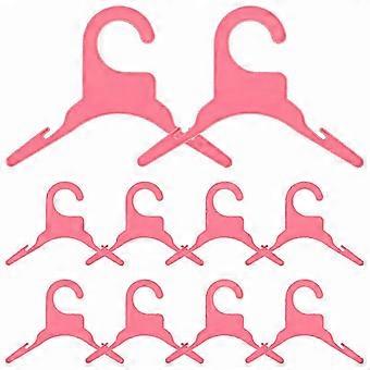 Paquete de 10 perchas de plástico antideslizantes para ropa de mascotas Solución para colgar atuendos de perros y gatos