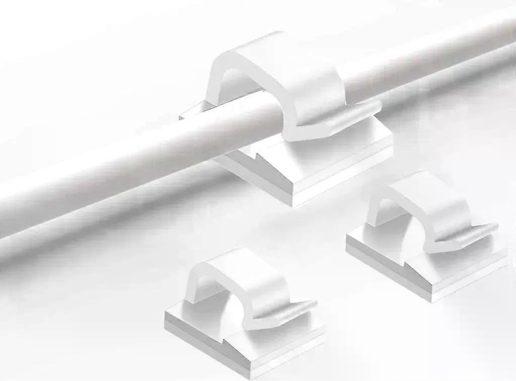 INF Self-adhesive Cable Holders, 50-Pack, White