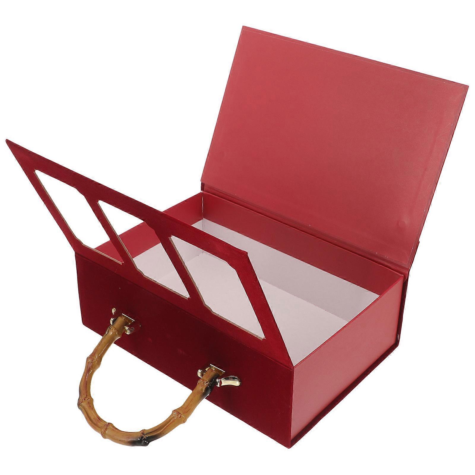 Red Paper Candy Box for Storage Use Delicate Chocolate Wedding