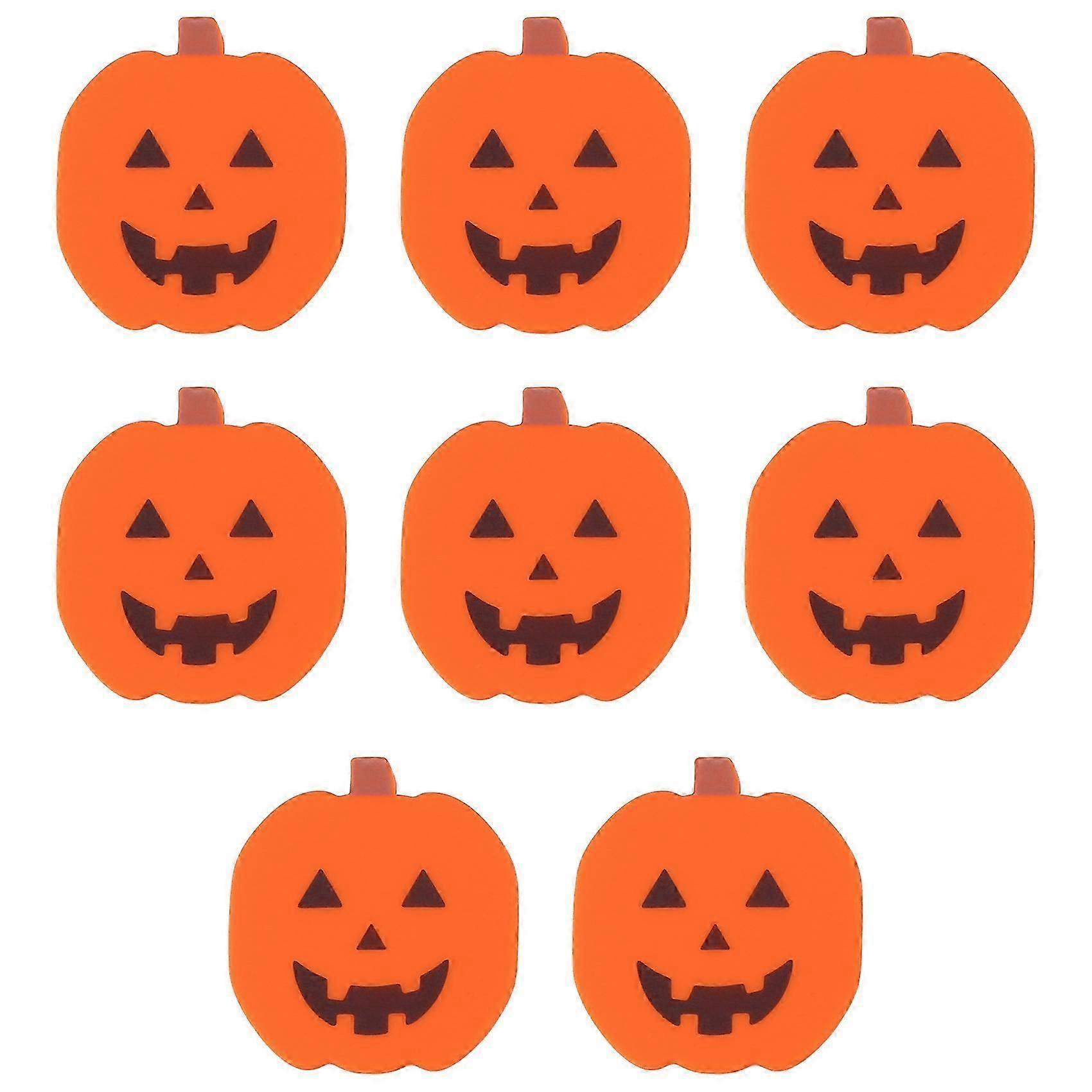 Cartoon Soft Cabinet Knobs, Halloween Pumpkin Cabinet Handle, 8Pcs