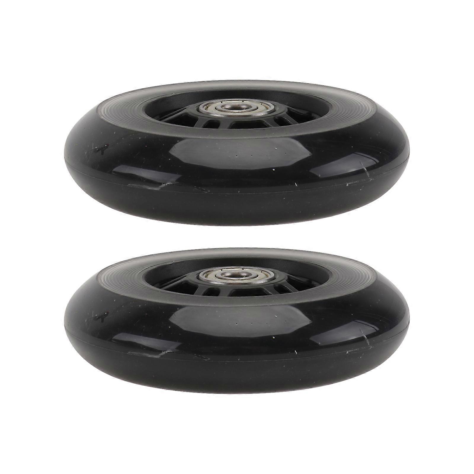 Black Scooter Wheels for 1Pair Mute Replacement Wheels