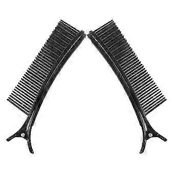 Curl Clips Hair Stylist Clips compatible with Sectioning 2Pcs Black