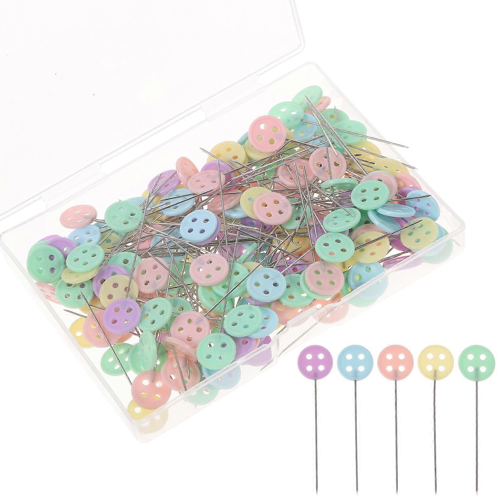 Flat Button Pin Button Head for DIY Sewing Crafts 200Pcs Collection