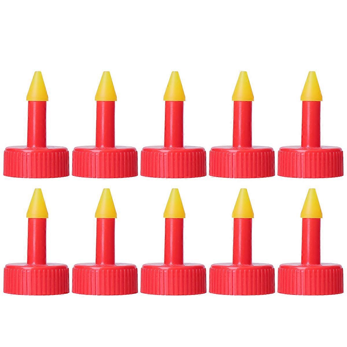 Spray Nozzle Plastic Potted Watering Device for Plants 10Pcs Red Set