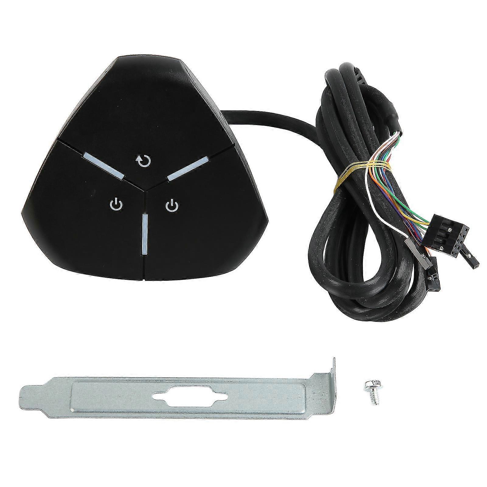 2026 PC Power Button Dual Power Switch Sturdy Highly Durable ABS Desktop Computer Switch for Desktop Computer