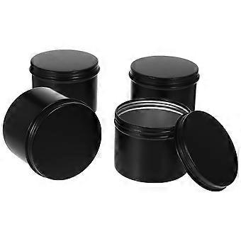 4pcs Pot Rechargeable Rond En Aluminium Récipient À Thé En Aluminium Bougie DIY Boîte En Aluminium