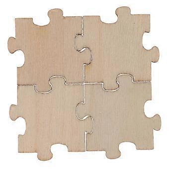 100PCS DIY Wooden Slices Jigsaw Puzzle Chips Prelearning Toy Educational Supplies for Kids Children