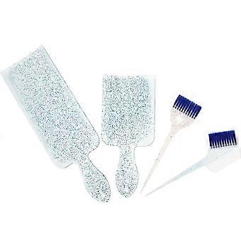 Hair Dye Brush Dye Application 1Set Hairdressing Tool Blue
