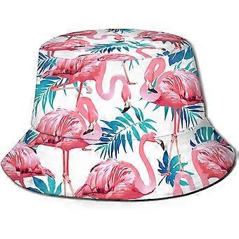 Flamingo Print Fischerhut Sommer Reisen Strand Sonnenhut Wende Outdoor Cap Unisex