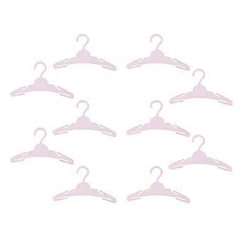 10 Pcs Doll Furniture Accessories Rack Doll Clothes Plastic Dolls Hangers Doll Clothes Racks Doll Outfit Rack