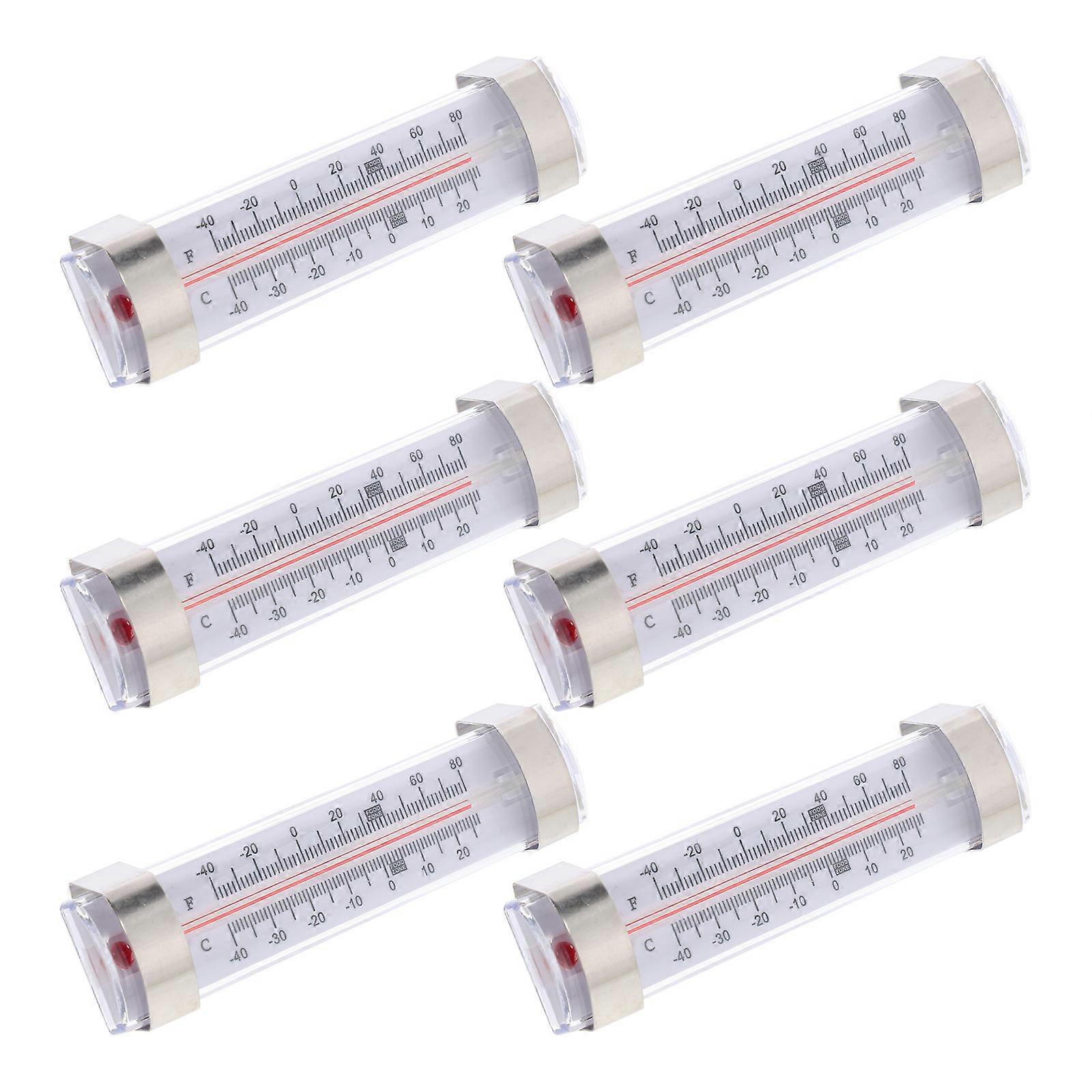 6pcs Professional Refrigerator Thermometer High Precision Fridge Thermometer