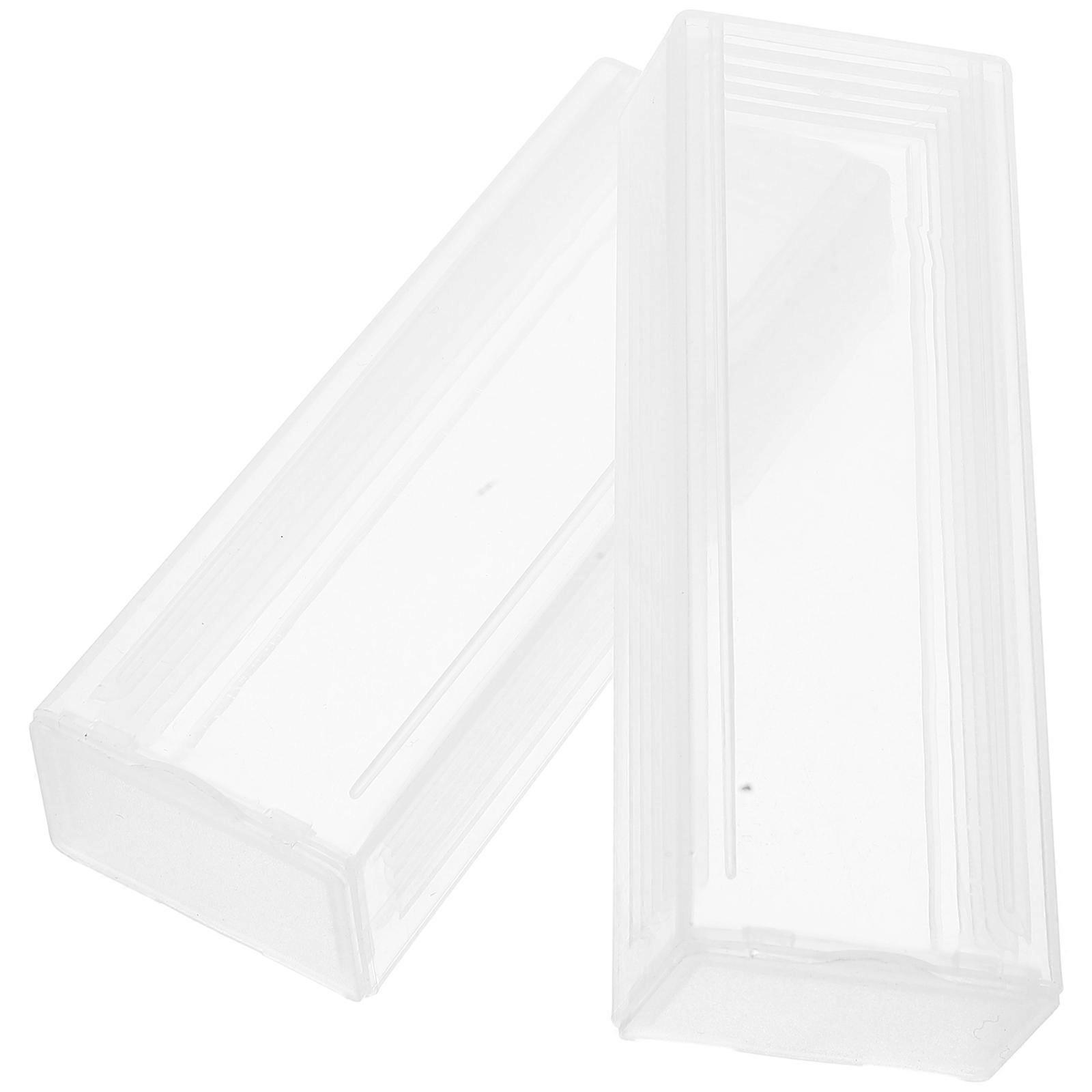 Plastic Rectangle Microscope Glass Holder Slide Box for Slides Microscope Slide Box for Laboratory Use