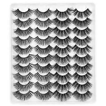 20 Pairs Reusable False Eyelashes ThreeDimensional Thick Curly False Lashes Set(MC16 )