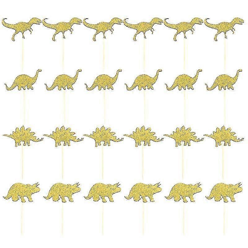 24 stk kakepynt, Dinosaur Cake Topper