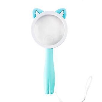 Children's Animal Design Magnifying Glass, 5X 10X High Clarity Handheld Magnifier for Scientific Exploration, Outdoor, Classroom, with Lanyard