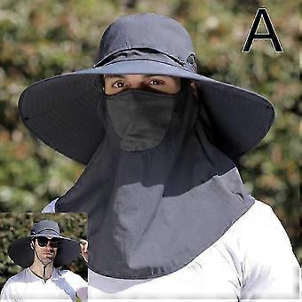 Cappello da esterno per la protezione solare, con parte superiore e veletta staccabili, a tesa larga, ideale per uomo, per pesca, escursionismo e campeggio.