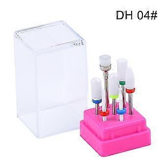 Combined Milling Cutters Set For Manicure , Ceramic Nail Drill Bits Kit Electric Removing Gel Polishing ToolsDH04